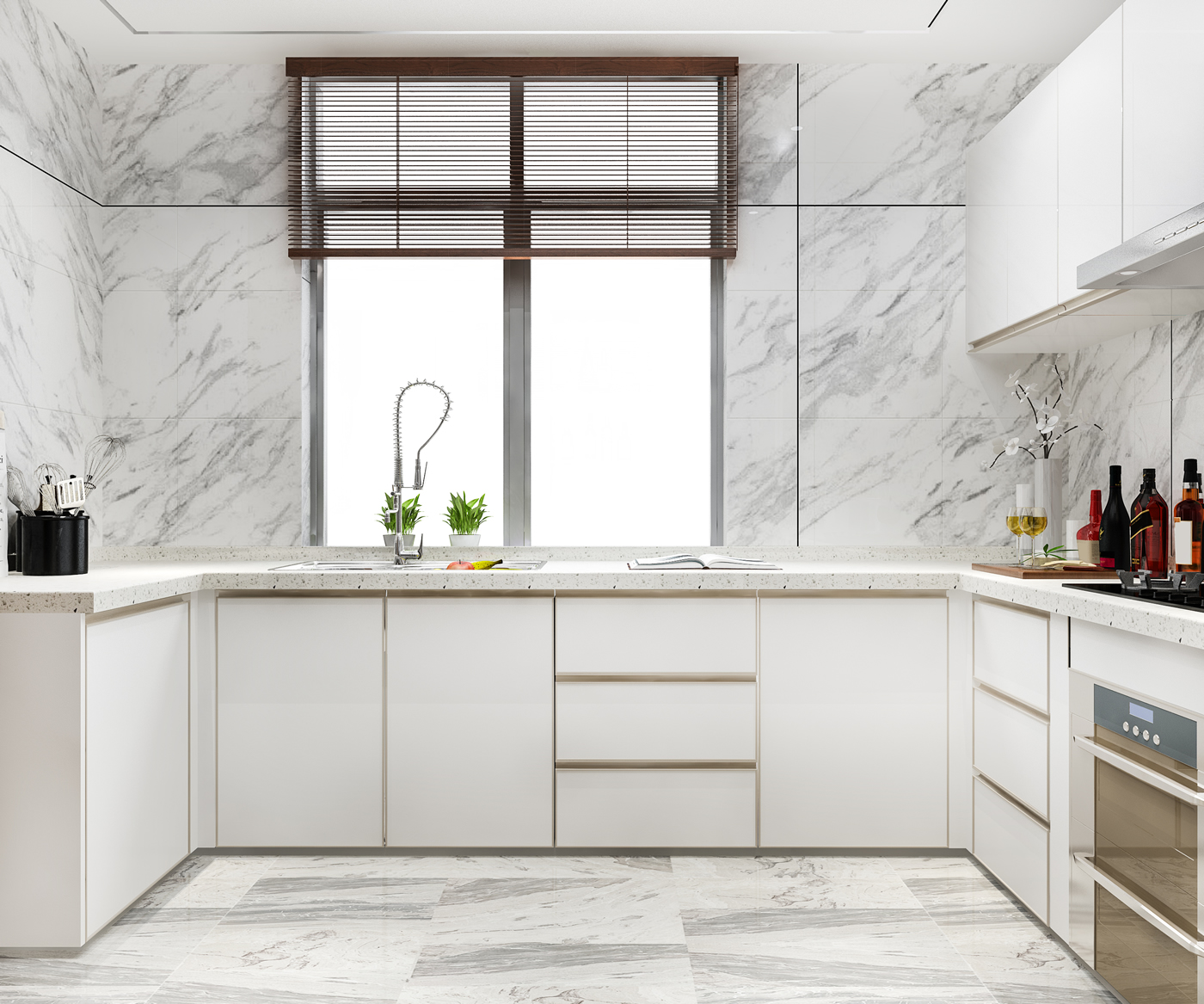 Kitchen island installation in renovations in Nerja